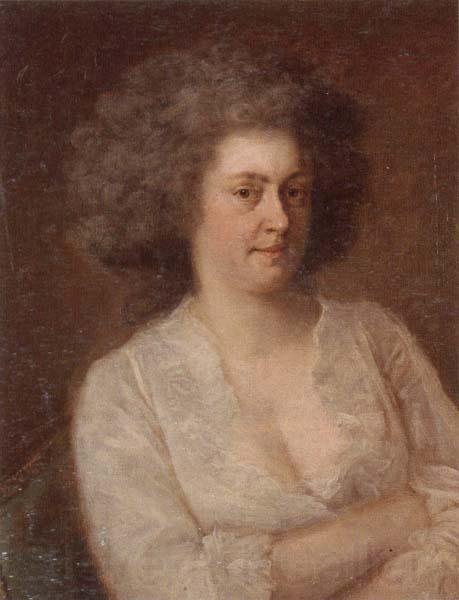 unknow artist Portrait of a lady,half-length,seated,wearing a white dress France oil painting art